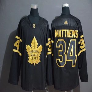 Herren Toronto Maple Leafs Eishockey Trikot Auston Matthews #34 2018-19 Schwarz Authentic